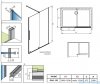 Radaway Furo Gold DWJ drzwi prysznicowe 150cm prawe szkło przejrzyste 10107772-09-01R/10110730-01-01